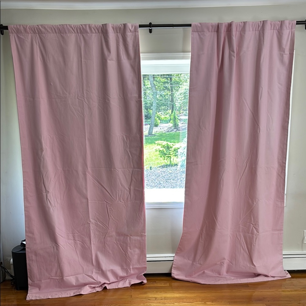 Pottery Barn Kids Pink BLack Out Curtains